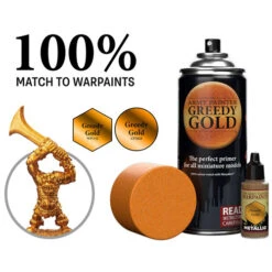 Army Painter Color Primer: Greedy Gold (400ml) 7 Army Painter Color Primer: Greedy Gold (400ml) -Wizards Toy Shop AMYCP3028 3