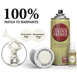 Army Painter Color Primer: Brainmatter Beige (400ml) -Wizards Toy Shop AMYCP3031 3