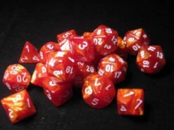 Chessex Bag Of Dice: Lustrous Bronze W/White Assorted (20) (Last Chance)