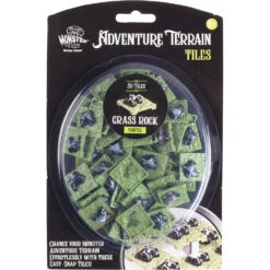 Monster Adventure Terrain: Painted - Grass Rock Tiles (50) (Preorder) -Wizards Toy Shop MON PGR583 4