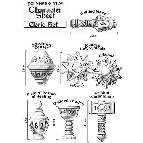 Cleric Polyhedral Set: Vile Violet (8) 4 Cleric Polyhedral Set: Vile Violet (8) - Image 2