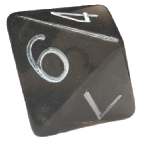 R4I Dice W/Arch'd4: Translucent - Black W/ White (15) (Preorder) 5 R4I Dice W/Arch'd4: Translucent - Black W/ White (15) (Preorder) - Image 3