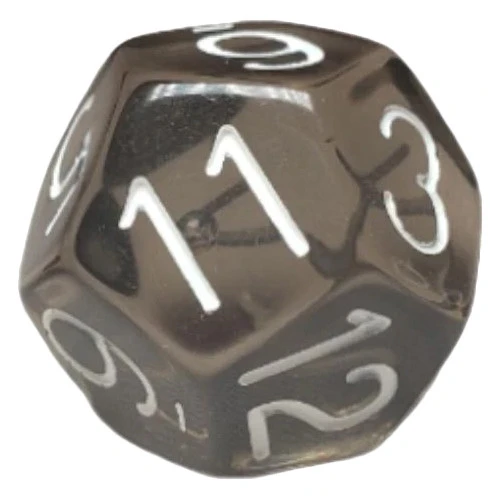 R4I Dice W/Arch'd4: Translucent - Black W/ White (15) (Preorder) 6 R4I Dice W/Arch'd4: Translucent - Black W/ White (15) (Preorder) - Image 4