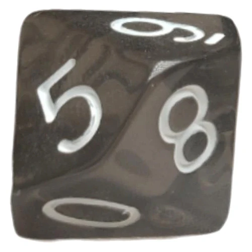 R4I Dice W/Arch'd4: Translucent - Black W/ White (15) (Preorder) 8 R4I Dice W/Arch'd4: Translucent - Black W/ White (15) (Preorder) - Image 6