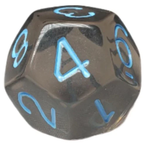 R4I Dice W/Arch'd4: Translucent - Black W/ Light Blue (15) (Preorder) 8 R4I Dice W/Arch'd4: Translucent - Black W/ Light Blue (15) (Preorder) - Image 6