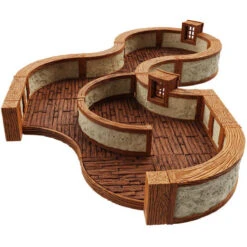 WarLock Tiles: Town & Village 3 - Curves (Last Chance) -Wizards Toy Shop WZK16519 3