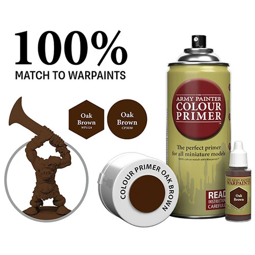 Army Painter Color Primer: Oak Brown (400ml) 4 Army Painter Color Primer: Oak Brown (400ml) - Image 2