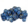Chessex 12mm D6 Set: Phantom - Teal W/Gold (36) -Wizards Toy Shop chx27889 1