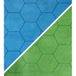 Chessex Reversible Battlemat: 1-inch Hex - Blue/Green (23.5" X 26")