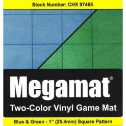 Chessex Reversible Megamat: 1-inch Square - Blue/Green (34.5" X 48")