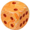 Chessex 50mm D6: Festive Sunburst/Red (1) (Last Chance) -Wizards Toy Shop chxdf5053