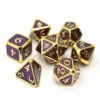 Die Hard Dice Polyhedral Set: Mythica - Gold Amethyst (7) (Last Chance) -Wizards Toy Shop dhd109448