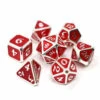 Die Hard Dice Polyhedral Set: Mythica - Platinum Ruby (7) (Last Chance)
