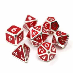 Die Hard Dice Polyhedral Set: Mythica - Platinum Ruby (7) (Last Chance)