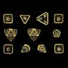 Die Hard Dice Polyhedral Set: Mythica - Gold Onyx (11) (Last Chance)