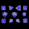 Die Hard Dice Polyhedral Set: Mythica - Platinum Sapphire (11) (Last Chance) -Wizards Toy Shop dhdm0102201