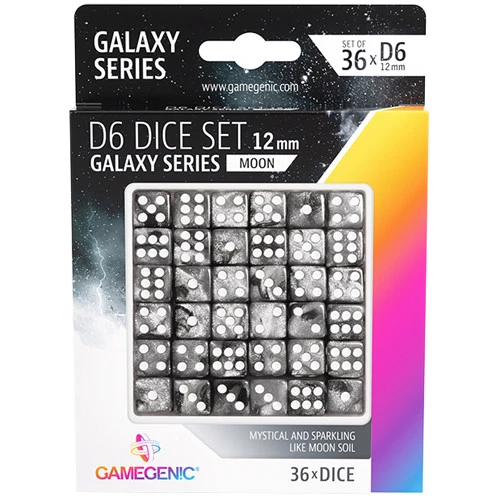 Gamegenic Galaxy Series 12mm D6 Set: Moon (36) 3 Gamegenic Galaxy Series 12mm D6 Set: Moon (36)