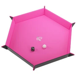 Gamegenic Magnetic Dice Tray: Hexagonal Black/Pink (Preorder) -Wizards Toy Shop ggs60061ml 4
