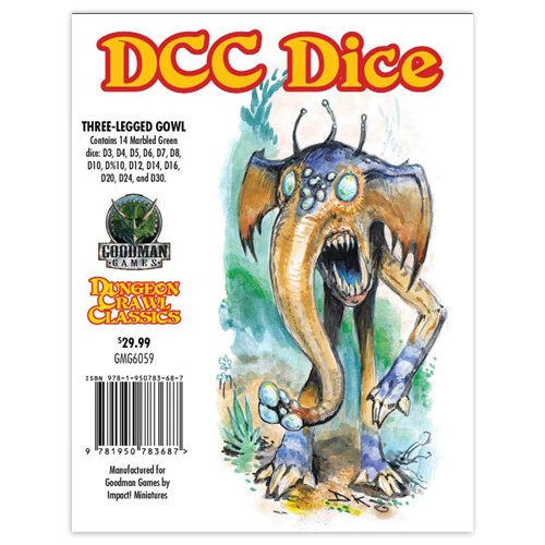 Dungeon Crawl Classics Dice: Three-Legged Gowl (14) (Preorder) 3 Dungeon Crawl Classics Dice: Three-Legged Gowl (14) (Preorder)