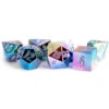 Metallic Dice Games: 16mm Polyhedral Set - Aluminum Plated - Rainbow Aegis Uninked -Wizards Toy Shop md031 1
