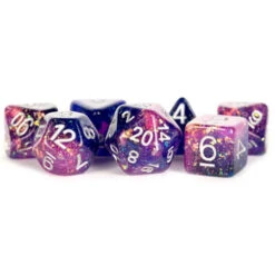 Metallic Dice Games: 16mm Polyhedral Set - Eternal Purple/Blue (7)