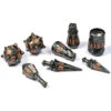 Warrior Polyhedral Set: Steel Grey (8) -Wizards Toy Shop phd2313