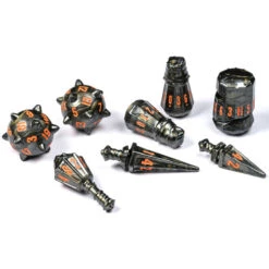 Warrior Polyhedral Set: Steel Grey (8)