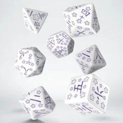 Japanese Dice Set: Blue Star Lotus (7)