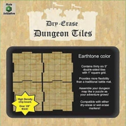 Dungeon Tiles: Dry-Erase Square Tiles 5" - Earthtone (36)