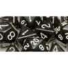 R4I Dice W/Arch'd4: Translucent - Black W/ White (15) (Preorder) -Wizards Toy Shop r4i50103 fc