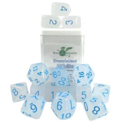 R4I Dice W/Arch'd4: Translucent - White (15)