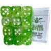 R4I Dice: 18mm D6 Cube - Diffusion Slime Green (12) (Preorder) -Wizards Toy Shop r4i50404 12p 1