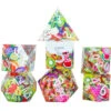Sharp-Edge Polyhedral Dice Set: Fruit (7) -Wizards Toy Shop sdz0014 02