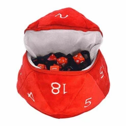 Ultra Pro D&D Dice Bag: D20 Plush - Red W/ White