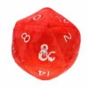 Ultra Pro D&D Plush: D20 Red W/ White -Wizards Toy Shop upr18399