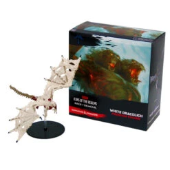 D&D Icons Of The Realms Miniatures: Rage Of Demons - White Dracolich Premium Figure