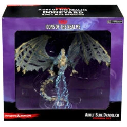 D&D Icons Of The Realms Miniatures: Boneyard - Adult Blue Dracolich Premium Figure -Wizards Toy Shop wzk96038 5