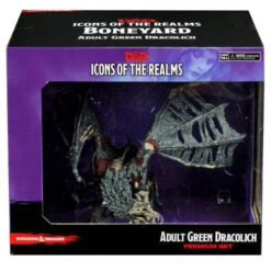 D&D Icons Of The Realms Miniatures: Boneyard - Adult Green Dracolich Premium Figure -Wizards Toy Shop wzk96039 6